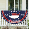 Personalized Family Name America 250th Anniversary Non-Pleated Fan Flag HA75 920286