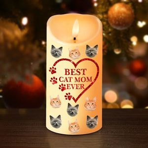Custom Photo Best Pet Mom Ever Led Candle For Pet Lover TH10 892627