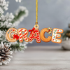 Custom Name Gingerbread Alphabet Personalized Acrylic Ornament HA75 898354