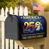 Custom Family Name 250 Years Of Independence Patriotic Mailbox Cover HA75 898814