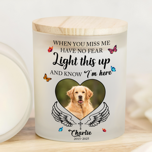 Custom Photo Love Never Leaves, It Lights Up Forever - Memorial Personalized Glass Jar With LED Candle CH07 895814