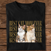 Custom Vintage Photo Best Dog Dad Ever, Best Cat Dad Ever Dark Shirt CH07 911536