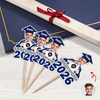 Custom Funny Face Class of 2026 Graduation Cupcake Topper LM32 899149