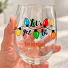 Custom Name Let's Get Lit Christmas Lights Stemless Wine Glass Gift For Family TH10 171405