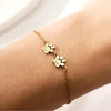 Personalized Pet Name Paw Print Bracelet, Minimalist Dog Cat Paw Jewelry LM32 669429