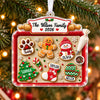 Custom Family Of Five, Six, Seven Gingerbread Christmas Cookie Tray Acrylic Ornament LM32 670629