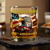 Custom Family Name United States Of America 1776-2026 250th Anniversary Eagle Whiskey Glass LM32 669349