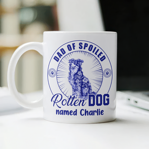Personalized Spoiled Rotten Dog Toile De Jouy White Mug LM32 895079