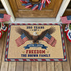 Personalized Family Name 250 Years Of Freedom USA Patriotic Faux Pattern Doormat - 2D Printed Not Embroidered Patriotic America Decor HO82 901580