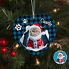Custom Photo Cat Christmas Heart Shaped Ceramic Ornament HA75 897458