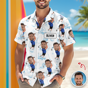 Custom Funny Golfer Photo Hawaii Shirt Gift For Golf Lovers CH07 899924