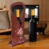Custom Name Birthmonth Flower - Personalized Leather Wine Bag HA75 892914