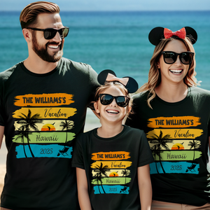 Custom Family Vacation Shirts 2025 – Personalized Family Trip Dark Shirts LM32 893817