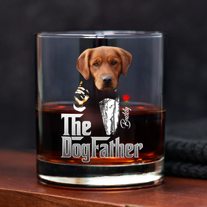 Custom Photo The Dogfather Gentlemen Whiskey Glass Personalized Gift For Dog Dad HO82 893866