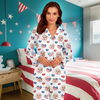 Custom Photo America Coquette Bows Pajamas Set Gift For Independence Day CH07 896100
