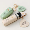 Custom Name Engraved Birth Flower Lipstick Keychain Case With Mirror - Valentine Gift, Birthday Gift for Her LM32 897659