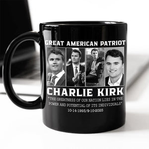 Prayers Up for Charlie Kirk Great America Patriot Black Mug HO82 65746