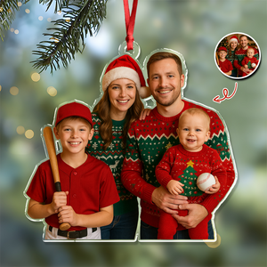 Custom Photo Baseball Kid Team Acrylic Ornament Gift For Baseball Lovers HO82 894930