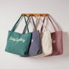 Personalized Embroidered Corduroy Tote - Bridesmaid Gift, Everyday Essential & Weekender HA75 920584