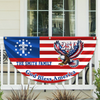 Custom Family Name 250th Patriot Eagle God Bless America Non-Pleated Fan Flag HA75 920134