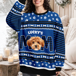 Custom Photo Dog Mom Dog Dad Ugly Sweater Christmas Gift HA75 892900