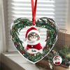 Custom Photo Cat Personalized Heart Shaped Glass Ornament For Christmas HA75 897470