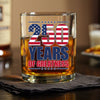 250 Years of Greatness USA Flag Patriotic 1776-2026 Anniversary Whiskey Glass LM32 895223