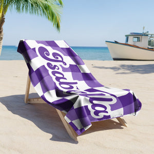 Personalized Vans Checker Pattern In Retro Style Beach Towel HA75 892798