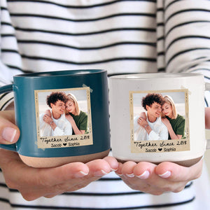 Custom Photo Together Since Pottery Mug Gift For Couple CH07 910268