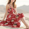 Custom Photo and Name I Love My Family V-Neck Cami Maxi Dress HA75 892150