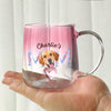 Custom Photo Mom With Floral Pink Gradient Glass Mug - Gift For Grandma, Mom, Mother's Day HO82 901762