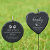Personalized Engraved Pet Memorial Garden Stone with Stake, Sympathy Gift LM32 669531