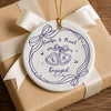 Personalized Engagement Ceramic Ornament Gift for Engaged Couples CH07 180056