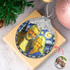 Custom Photo Personalized Anniversary Christmas Metal Top Glass Ornament TH10 894743