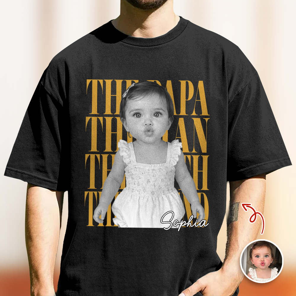 Custom Photo The Papa The Man The Myth The Legend Comfort Shirt HO82 902516