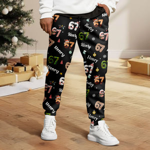 Custom Name Gen A Six Seven - 67 Meme Personalized Sweatpants Christmas Gift HA75 898542