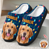 Custom Photo Dog Cat Christmas Lights Slippers Unique Funny Gift HA75 897482