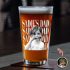 Personalized Vintage Photo Dad Gift For Father's Day Beer Glass TH10 170079