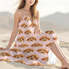 Custom Cute Dog Photo Coquette Pink Bows Hawaii Maxi Dress LM32 893399
