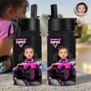 Custom Kid Photo Racing Into Adventure Personalized Kid Water Bottle Back to School Gift HA75 921744