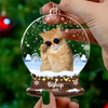 Custom Cat Photo Snowball Acrylic Ornament Christmas Gift For Cat Lovers CH07 896834