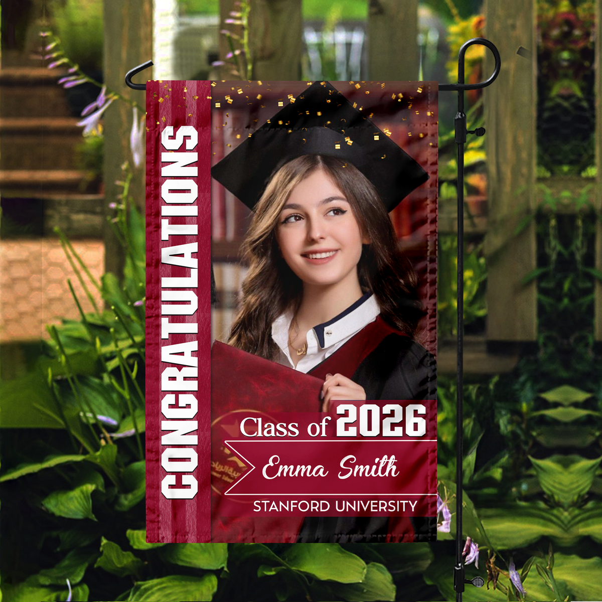 Custom Photo Congratulations Class Of 2026 Graduation Garden Flag TH10 169031
