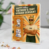Happy Father's Day Human Servant Cat Dad Figure Personalized Acrylic Block Plaque HA75 892354