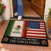 Personalized Mexico USA Two Cultures One Family Doormat K228 922178