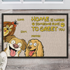 Home Is Where Someone Runs To Greet You Dog Personalized Doormat HA75 892184