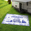 Personalized Camping Patio Rug Toile De Jouy Style HA75 892644