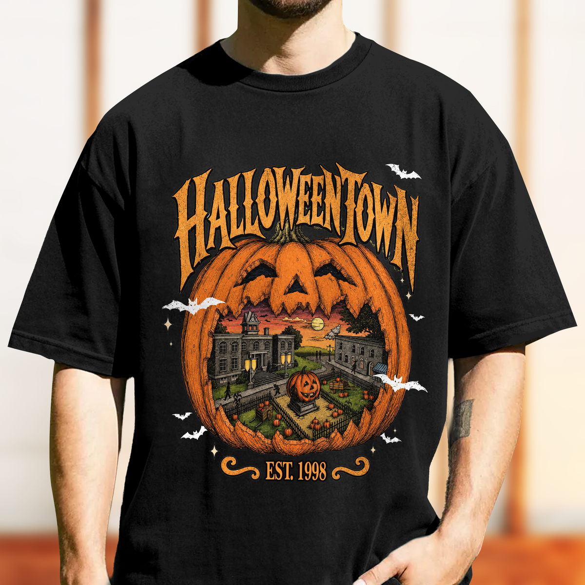 Retro Pumpkin Halloweentown EST 1998 Vintage Comfort Shirt LM32 669561