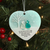 Personalized 2D Friendship Sea Glass Heart Ceramic Ornament, Best Friend Christmas Gift CH07 899864