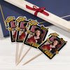 Custom Photo Class of 2026 Glitter Graduation Cupcake Toppers, Personalized Party Decorations CH07 895598
