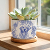 Custom Photo Dog Memorial Vintage Toile Style Plant Pot HA75 921760